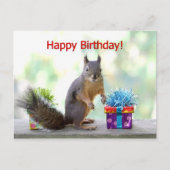 Happy Birthday Squirrel Briefkaart (Voorkant)