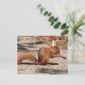 Happy Birthday Squirrel Briefkaart (Staand voorkant)