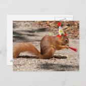 Happy Birthday Squirrel Briefkaart (Voorkant / Achterkant)