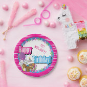 Happy Birthday Squirrel | DIY Achtergrondkleur Papieren Bordje (Feest)