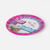 Happy Birthday Squirrel | DIY Achtergrondkleur Papieren Bordje (Gekanteld)