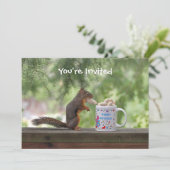 Happy Birthday Squirrel Kaart (Staand voorkant)