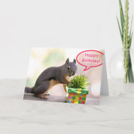 Happy Birthday Squirrel Kaart