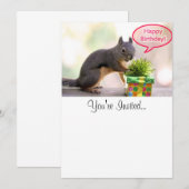 Happy Birthday Squirrel Kaart (Voorkant / Achterkant)