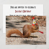 Happy Birthday Squirrel Kaart (Voorkant / Achterkant)