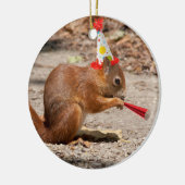 Happy Birthday Squirrel Keramisch Ornament (Links)