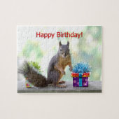 Happy Birthday Squirrel Legpuzzel (Horizontaal)