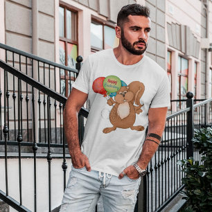 Happy Birthday Squirrel Mannen T-Shirt