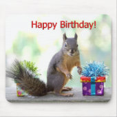 Happy Birthday Squirrel Muismat (Voorkant)