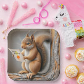 Happy Birthday Squirrel Papieren Bordje (Feest)