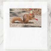 Happy Birthday Squirrel Rechthoekige Sticker (Tas)