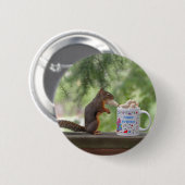 Happy Birthday Squirrel Ronde Button 5,7 Cm (Voorkant /achterkant)