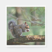 Happy Birthday Squirrel Servet (Voorkant)