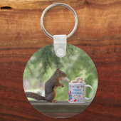 Happy Birthday Squirrel Sleutelhanger (Voorkant)