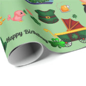 Happy Birthday St. Patrick's Day Cadeaupapier (Rol Hoek)