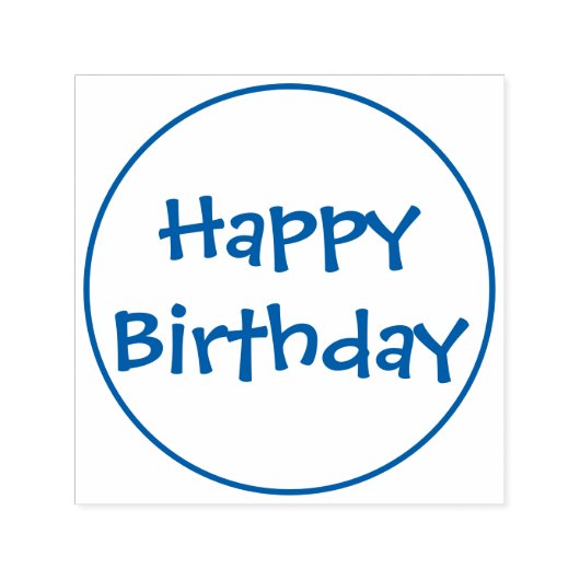 Happy Birthday Stamp Zelfinktende Stempel (Design)
