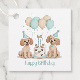 Happy Birthday Standaard Poedel Honden Bedankjes Labels