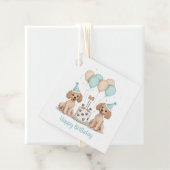 Happy Birthday Standaard Poedel Honden Bedankjes Labels (In situ)