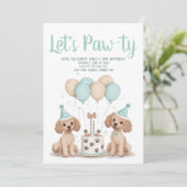 Happy Birthday Standaard Poedel Honden Kaart (Staand voorkant)