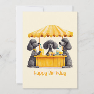 Happy Birthday Standaard Poedel Honden Lemonade St Kaart