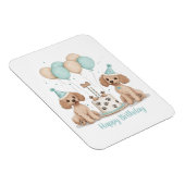 Happy Birthday Standaard Poedel Honden Magneet (Rechterzijde)