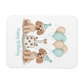 Happy Birthday Standaard Poedel Honden Magneet (Horizontaal)