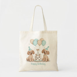 Happy Birthday Standaard Poedel Honden Tote Bag