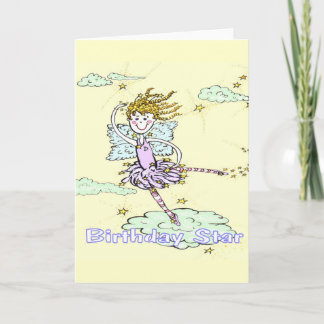 Happy Birthday Star Fairy Wenskaart Kaart