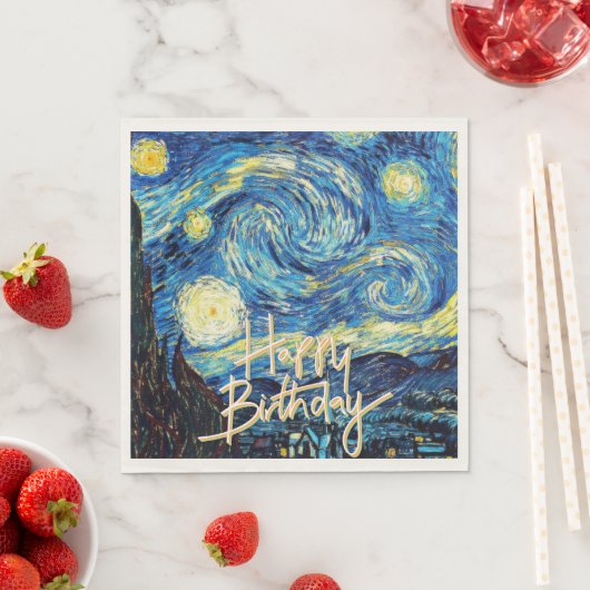 Happy Birthday, Starry Night fine art, Servet (Insitu)