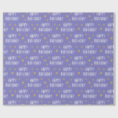 Happy Birthday Stars Cadeaupapier (Vlak)