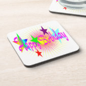 "HAPPY BIRTHDAY" STARS DRANKJES ONDERZETTER (Linkerzijde)