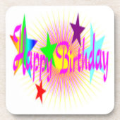 "HAPPY BIRTHDAY" STARS DRANKJES ONDERZETTER (Voorkant)