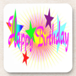 "HAPPY BIRTHDAY" STARS DRANKJES ONDERZETTER