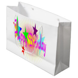 "HAPPY BIRTHDAY" STARS GROOT CADEAUZAKJE