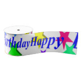"HAPPY BIRTHDAY" STARS GROSGRAIN LINT (Spoel)