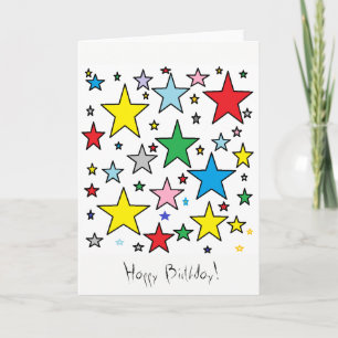 Happy Birthday Stars Kaart