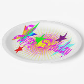 "HAPPY BIRTHDAY" STARS PAPIEREN BORDJE (Gekanteld)