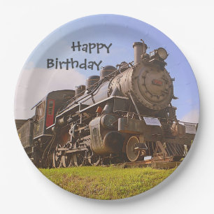 Happy Birthday Steam Train Papieren Bordje