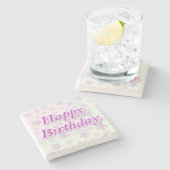 Happy Birthday!! Stenen Onderzetter (Zijkant)