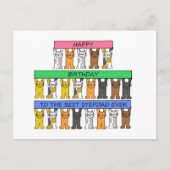 Happy Birthday Stepdad Cartoon Briefkaart (Voorkant)