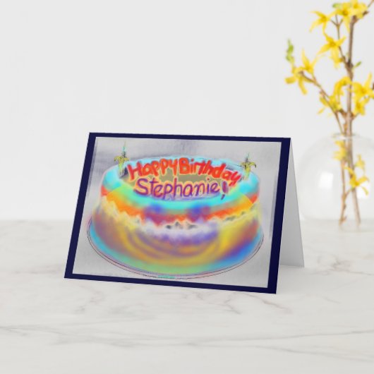Happy Birthday Stephanie! Kaart (Gele Bloem)