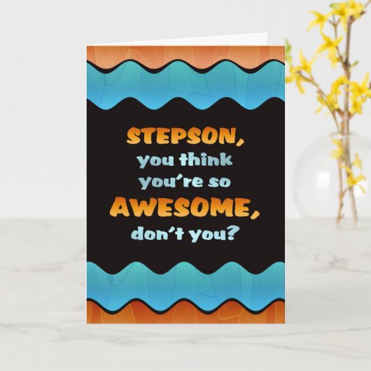 Happy Birthday Stepson Card/Awesome Stepson Card Kaart (Gele Bloem)