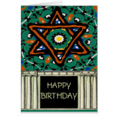 Happy Birthday, ster van David, Tile Red Green (Voorkant)