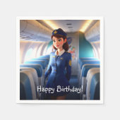Happy Birthday Stewardess Servet (Voorkant)