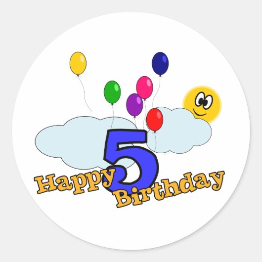 Happy Birthday Sticker (Voorkant)