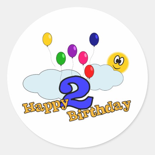 Happy Birthday Sticker (Voorkant)