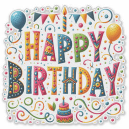Happy Birthday Sticker