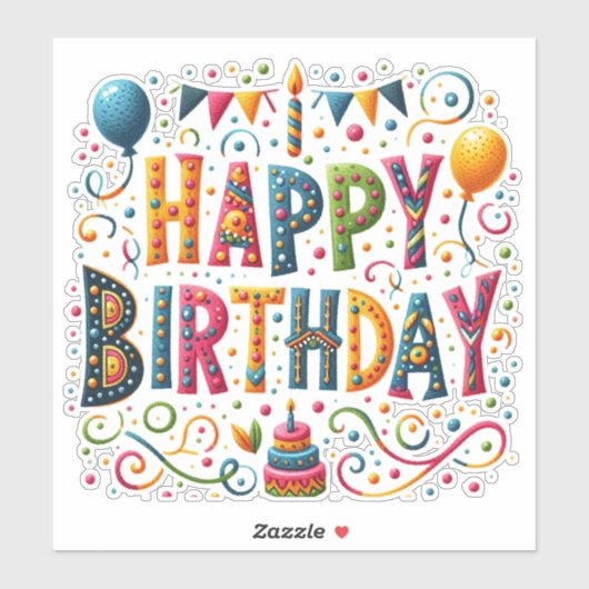 Happy Birthday Sticker (Vel)