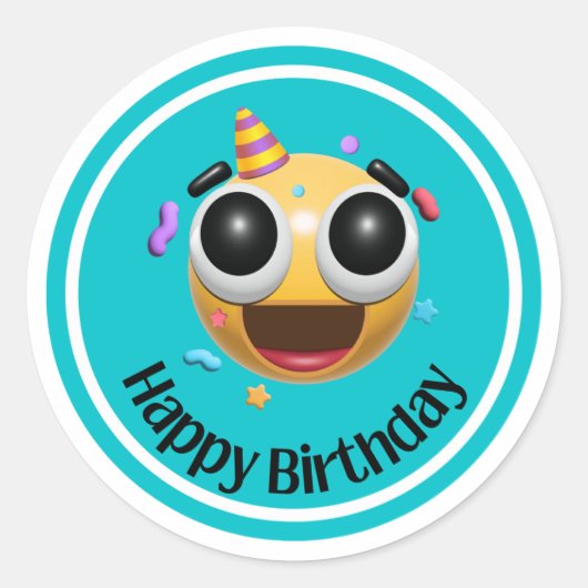 Happy Birthday Sticker (Voorkant)