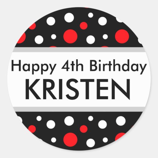 Happy Birthday Sticker (Voorkant)